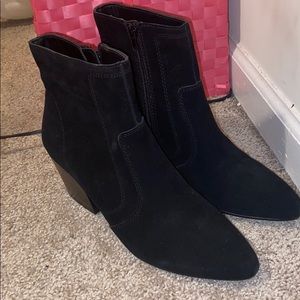 Black booties, size 9